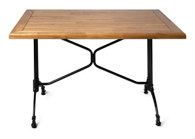 Dikdörtgen masa üstü beyaz üzerinde izole ahşap masa