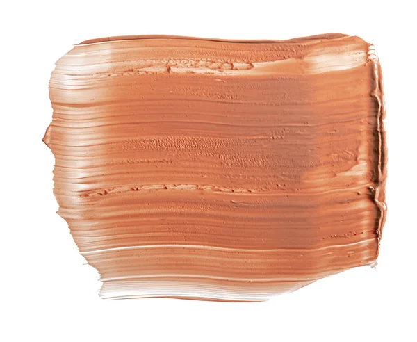 Make-up Foundation Swatch isoliert auf weißem Hintergrund — Stockfoto