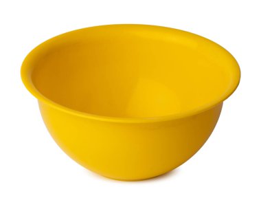 Yeni plastik parlak leğen beyaza izole edilmiş.