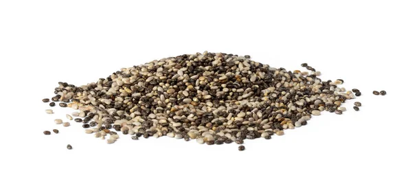 Montón de semillas de chía aisladas en blanco — Foto de Stock