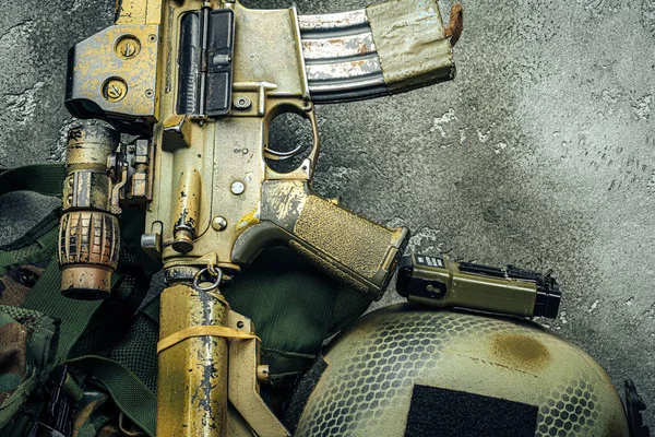 Série de armas modernas. Espingarda de assalto do Exército dos EUA, de perto . — Fotografia de Stock