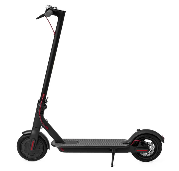 Nuevo scooter eléctrico negro aislado en blanco —  Fotos de Stock