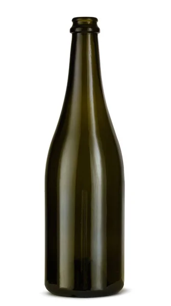 Glass champagne bottle isolated on white background — Stock Photo, Image