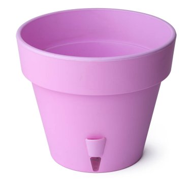 Boş plastik saksı beyaz arkaplanda izole