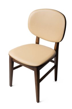 Beyaz arkaplanda izole edilmiş klasik retro sandalye