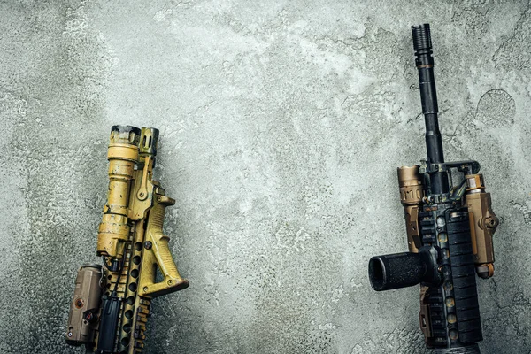 Serie de armas modernas. US Army assault rifle, close up . — Foto de Stock