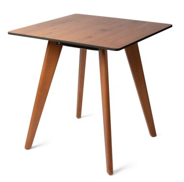 Dikdörtgen masa üstü beyaz üzerinde izole ahşap masa