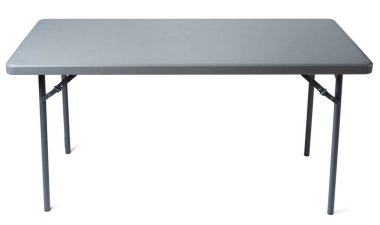 Beyaz arkaplanda büyük kare masa kapat