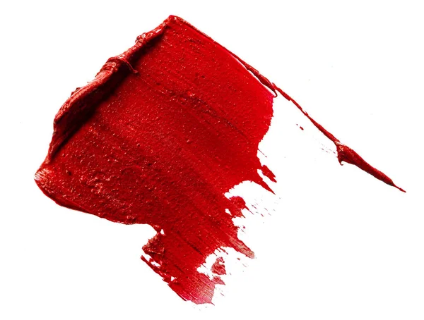 Piros matt rúzs foltmintája fehér alapon — Stock Fotó