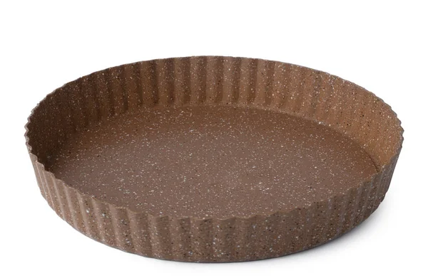 Ny keramisk bakning skålen isolerad på vitt — Stockfoto