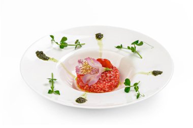 Uçan karidesli doğranmış karides.