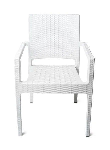 Une chaise de jardin isolée sur fond blanc — Photo