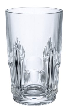 Beyaz arkaplanda izole edilmiş boş yeni bardak