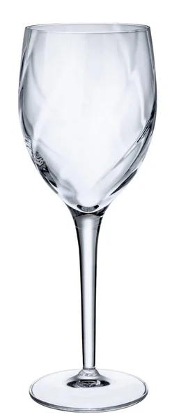 Bicchiere di vino vuoto isolato su sfondo bianco — Foto Stock
