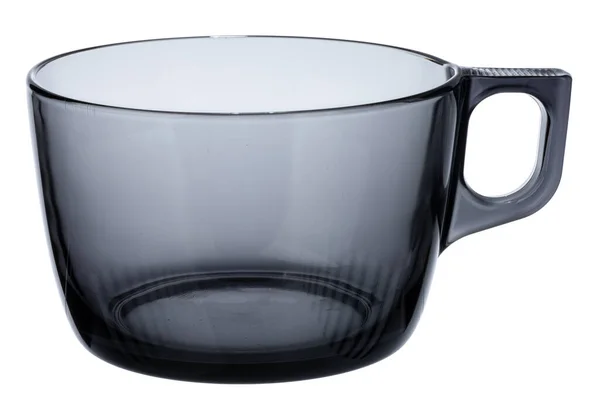 Tasse en verre vide isolé sur fond blanc — Photo