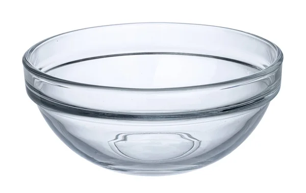 Empty glass bowl isolated on white background — Stock Photo, Image