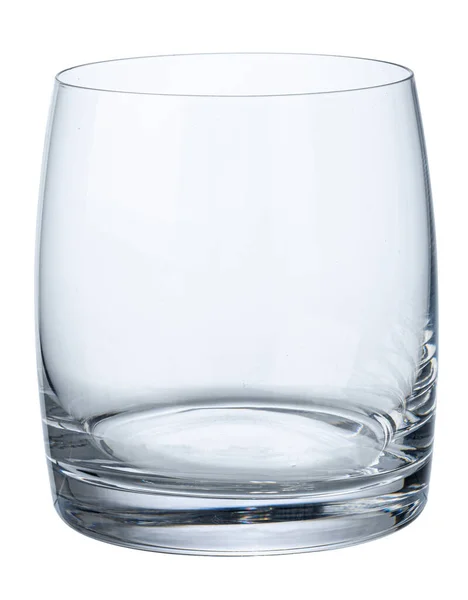 Üres üveg csésze elszigetelt fehér háttér — Stock Fotó