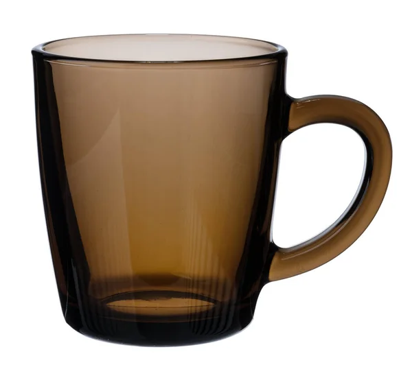 Tasse en verre vide isolé sur fond blanc — Photo