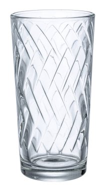 Beyaz arkaplanda izole edilmiş boş yeni bardak