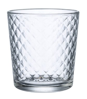 Beyaz arkaplanda izole edilmiş boş yeni bardak