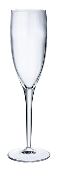 Empty champagne glass isolated on white background — Stock Photo, Image