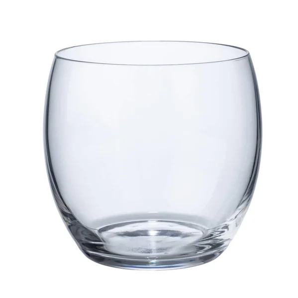 Copo de vidro vazio isolado no fundo branco — Fotografia de Stock