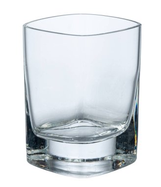 boş cam bardak beyaz arkaplanda izole