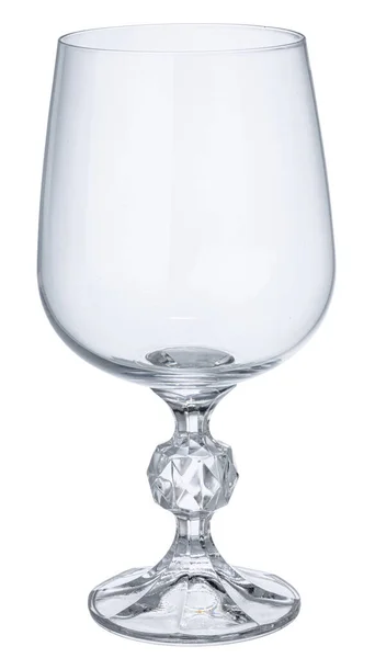 Prázdné víno sklo izolované na bílém pozadí — Stock fotografie