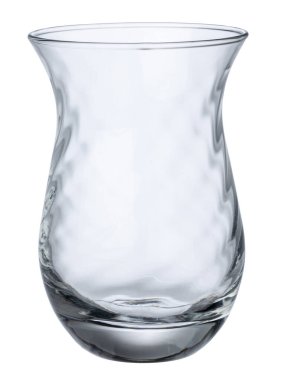 Beyazlar üzerinde izole edilmiş çay için cam bardak