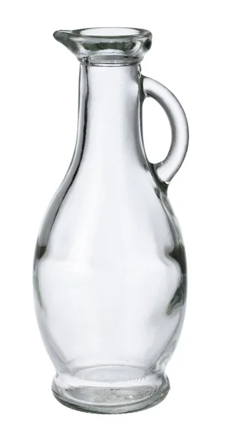 Botella de vidrio para aceite aislado en blanco —  Fotos de Stock