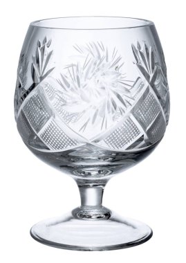 Beyaz üzerine izole edilmiş yeni boş viski bardağı