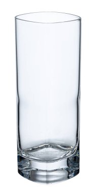 boş cam bardak beyaz arkaplanda izole