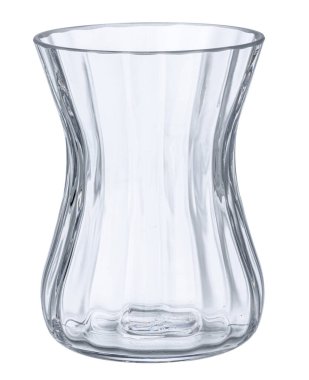 Beyazlar üzerinde izole edilmiş çay için cam bardak