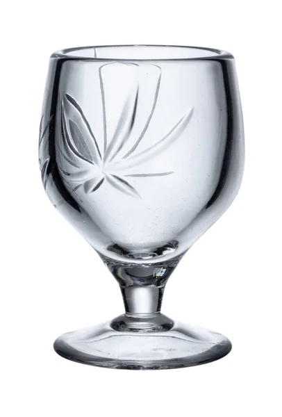 Leeres Weinglas isoliert auf weißem Hintergrund — Stockfoto