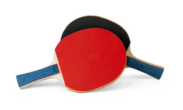 Two ping pong rackets isolated on white background — Stock Photo, Image