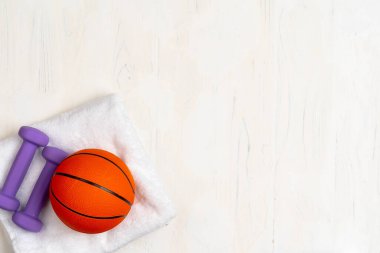 Basketbol için top, yukarıdan görünüm