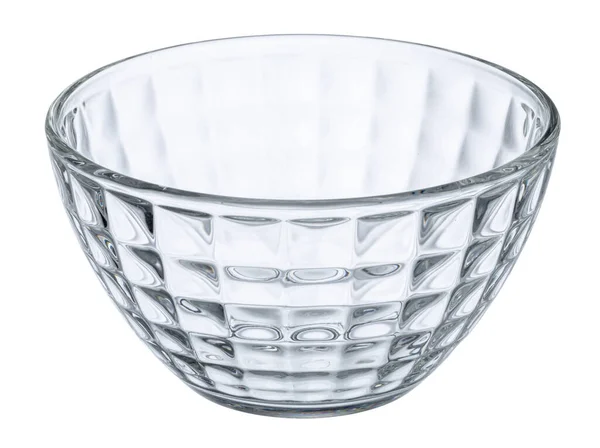 Empty glass bowl isolated on white background — Stock Photo, Image