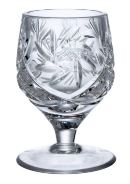 Beyaz üzerine izole edilmiş yeni boş viski bardağı