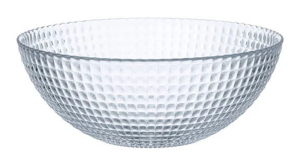 Empty glass bowl isolated on white background — Stock Photo, Image