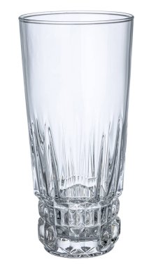 Beyaz arkaplanda izole edilmiş boş yeni bardak