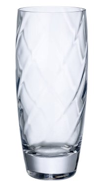 Beyaz arkaplanda izole edilmiş yeni boş bardak