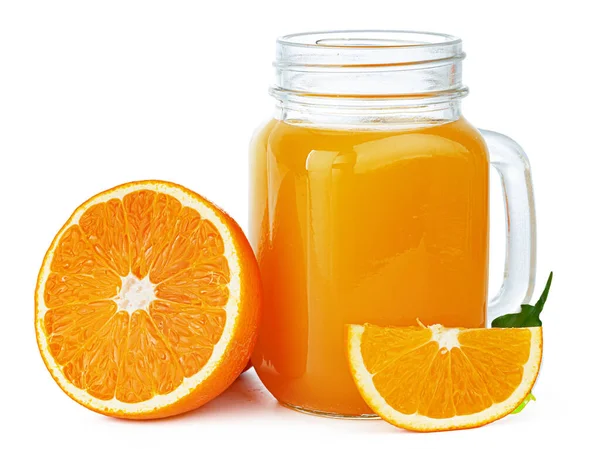 Verre de jus d'orange isolé sur blanc — Photo