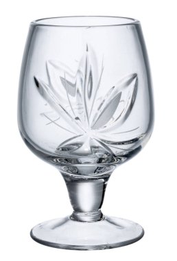 Beyaz üzerine izole edilmiş yeni boş viski bardağı