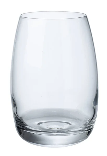 Tazza di vetro vuoto isolato su sfondo bianco — Foto Stock