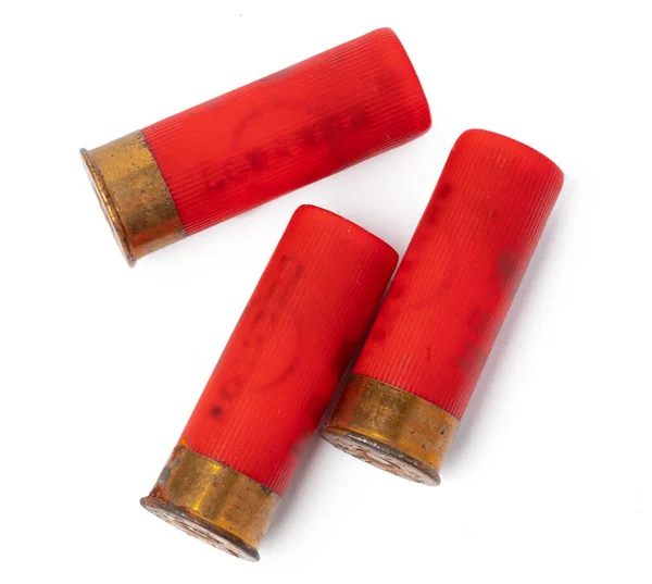 Shotgun shell cartridge isolated on white background — Stock Photo, Image