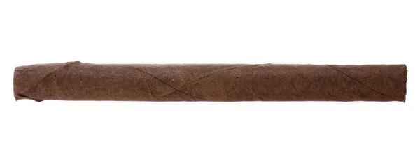 One hand rolled cigar isolated on white — Stock Photo, Image