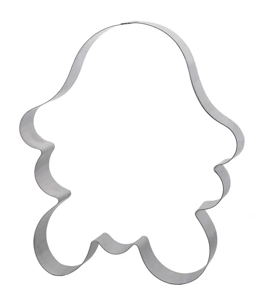 Forma cookie ze stali nierdzewnej izolowana na białym — Zdjęcie stockowe
