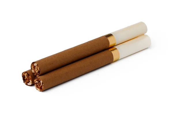 Bunch of cigarettes isolated on white background — Stock Photo, Image