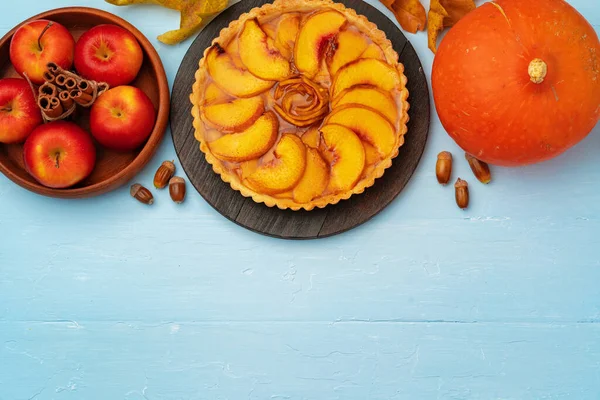 Geleneksel Amerikan Şükran Günü Turtası Üst Manzarası