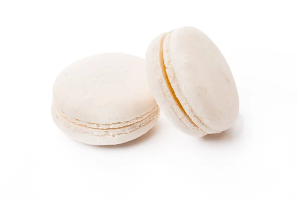 French colored macaroon cookie isolated on white — Stock Photo, Image